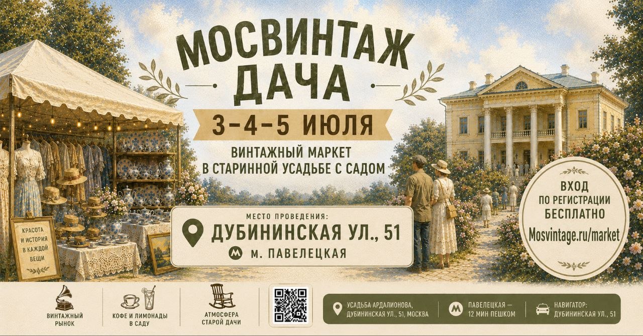 Мосвинтаж Дача - маркет в усадьбе